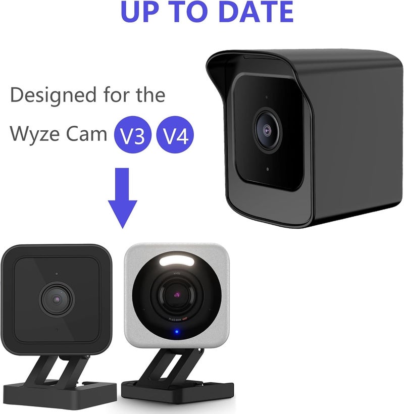 PEF Mount for All New Wyze Cam V4 and V3, Weatherproof Protective Cover and 360 Degree Adjustable Wall Mount Solid Housing for Wyze V4 and V3 Outdoor Indoor Smart Home Camera System (Black, 1 Pack) - Image 4